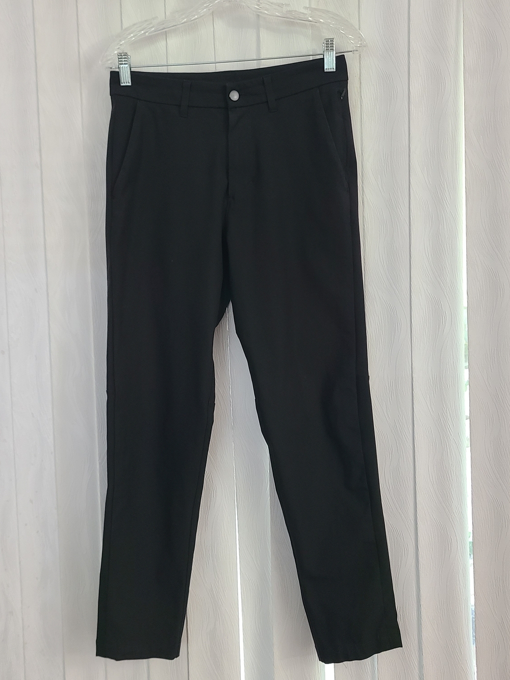 Lululemon Mens Sz 28 Black Commission Slim Warpstreme Casual Office Work Pant